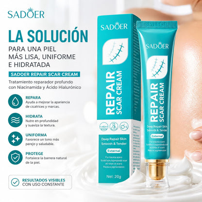 SADOER SCAR REPAIR™ 20G – TRATAMIENTO REPARADOR PROFUNDO PARA CICATRICES ✨💧 PIEL MÁS LISA Y UNIFORME