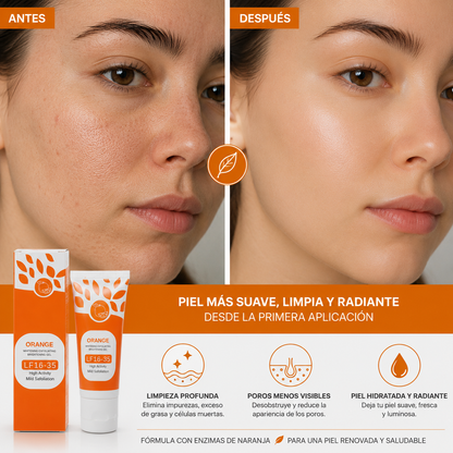 🍊 ORANGE GLOW GEL EXFOLIANTE™ | Limpieza Profunda, Piel Radiante y Suave ✨