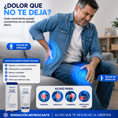 🧊 ClearZal™ Gel Alivio Instantáneo para Dolores Musculares y Articulares | Acción Rápida + Efecto Crioterapia ❄️🔥