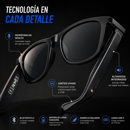 😎 SMARTSHADES PRO™ | Gafas Inteligentes Bluetooth con Audio HD y Micrófono