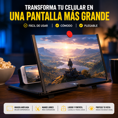 AMPLIFICADOR DE PANTALLA PARA CELULAR 📱🎬 – DISFRUTA TUS VIDEOS EN GRANDE 🔥