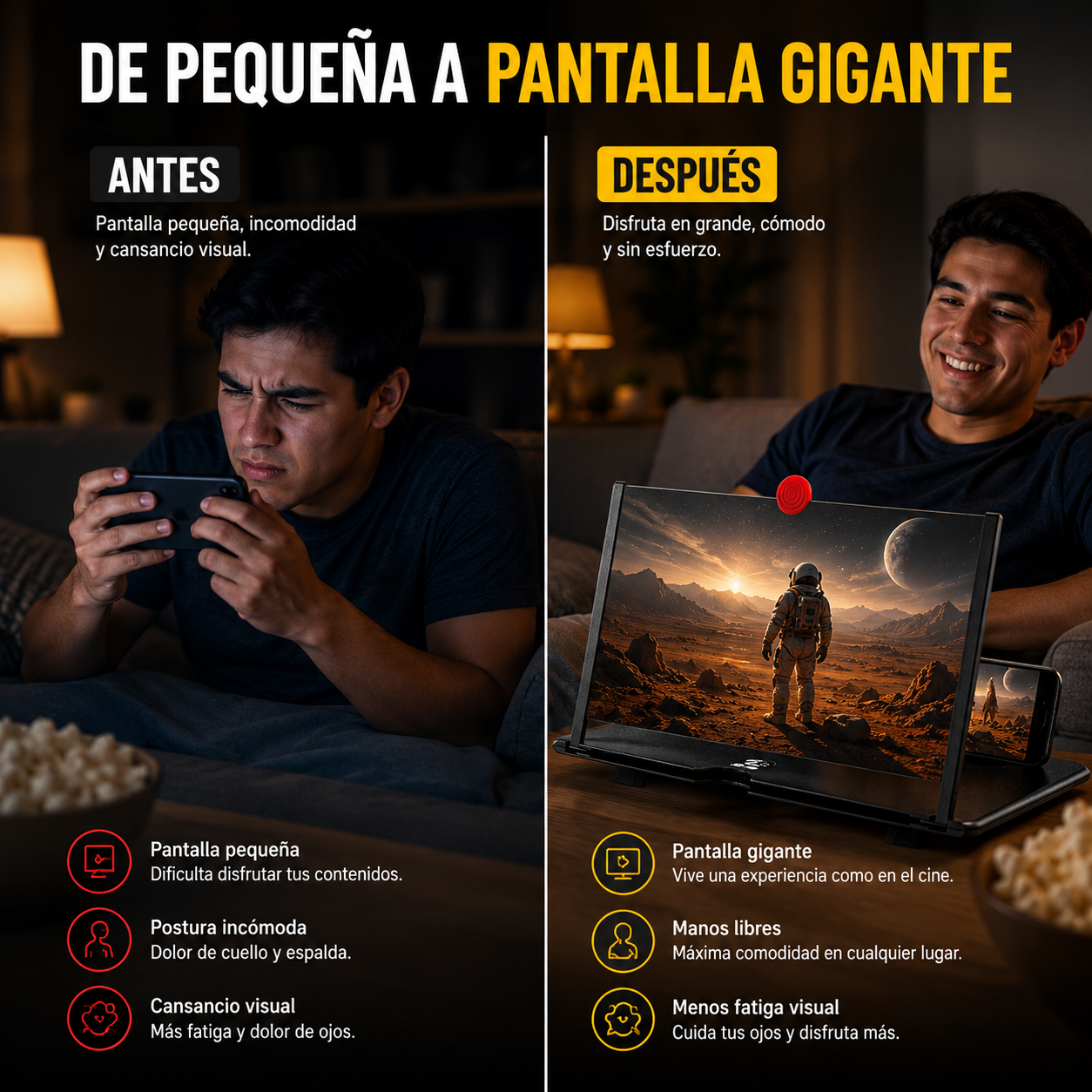 AMPLIFICADOR DE PANTALLA PARA CELULAR 📱🎬 – DISFRUTA TUS VIDEOS EN GRANDE 🔥