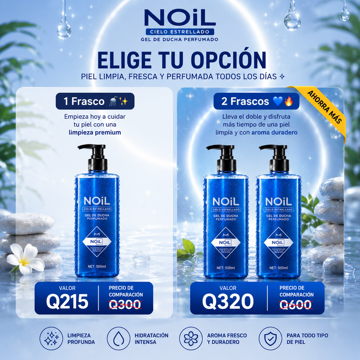 NOIL CIELO ESTRELLADO GEL DE DUCHA – Limpieza Profunda + Aroma Duradero 🌌🚿